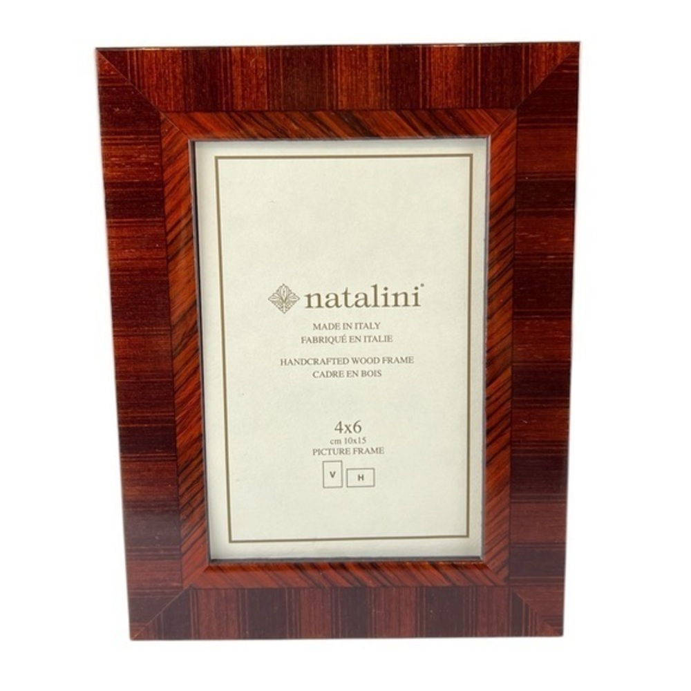 Natalini - ‘Browns’ Wood Picture Frame. 4” x 6”. NWT.